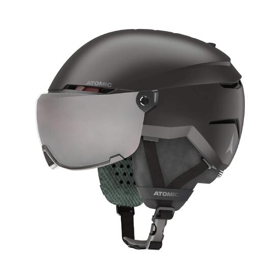 Sporty zimowe Kaski Atomic Savor Visor Kask Narciarski Dla Dzieci - XS - Czarny