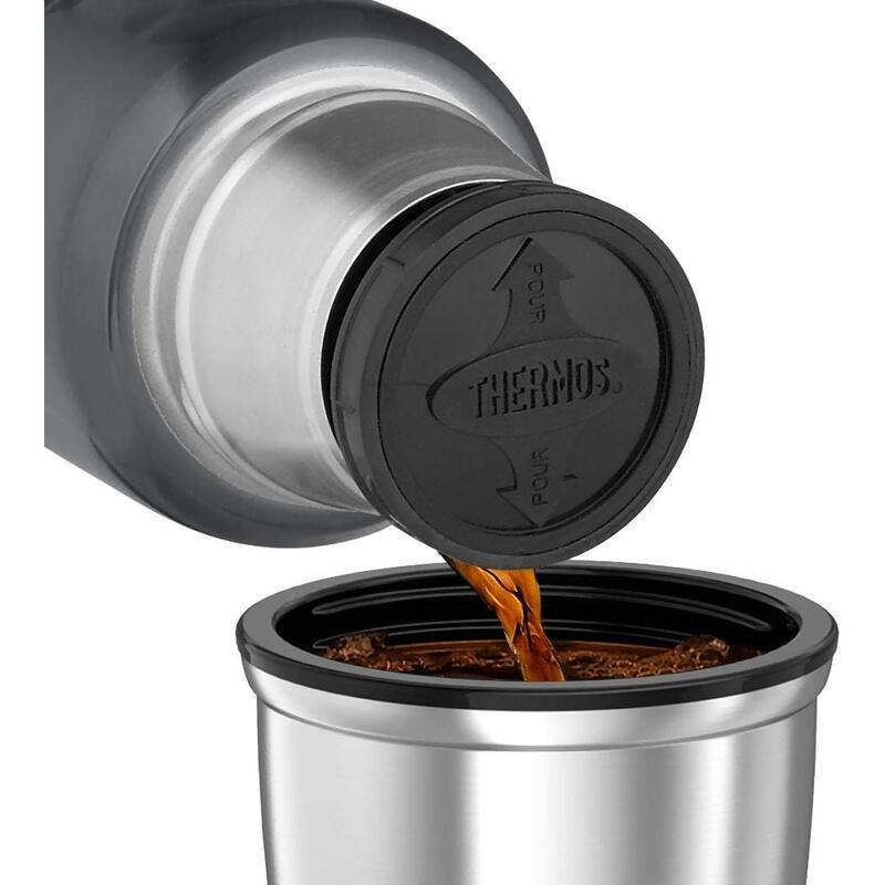 Termos Thermos Style z uchwytem 1200 ml metaliczny szary