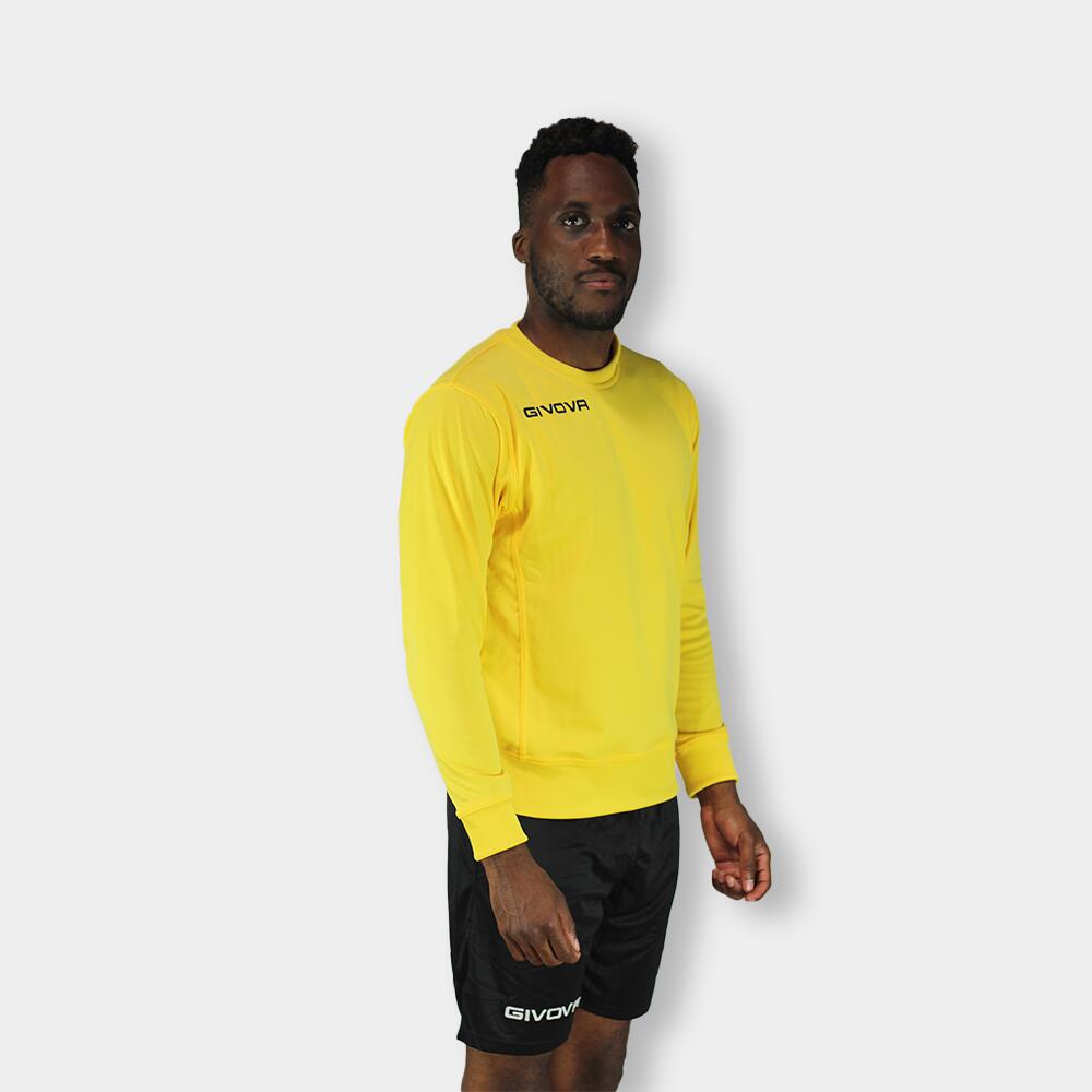 Sudadera Adulto Givova One Amarillo Poliéster 2/5