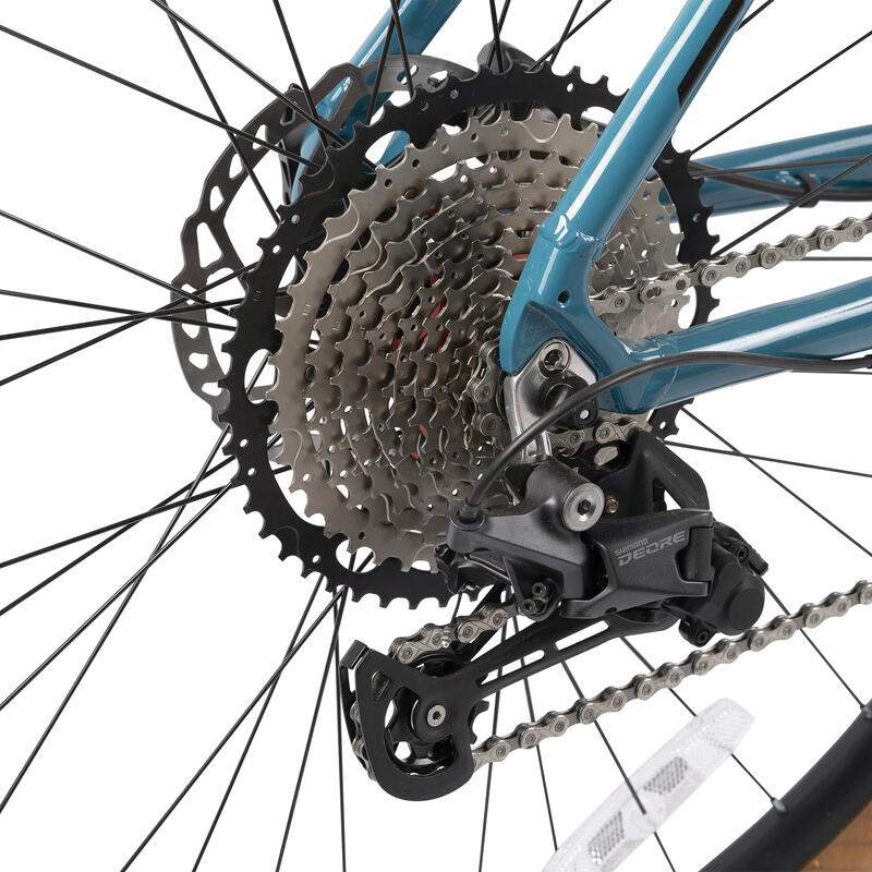 Bicicleta CARPAT PRO, Shimano Deore, Frane Hidraulice, Aluminiu, Turcoaz/Negru
