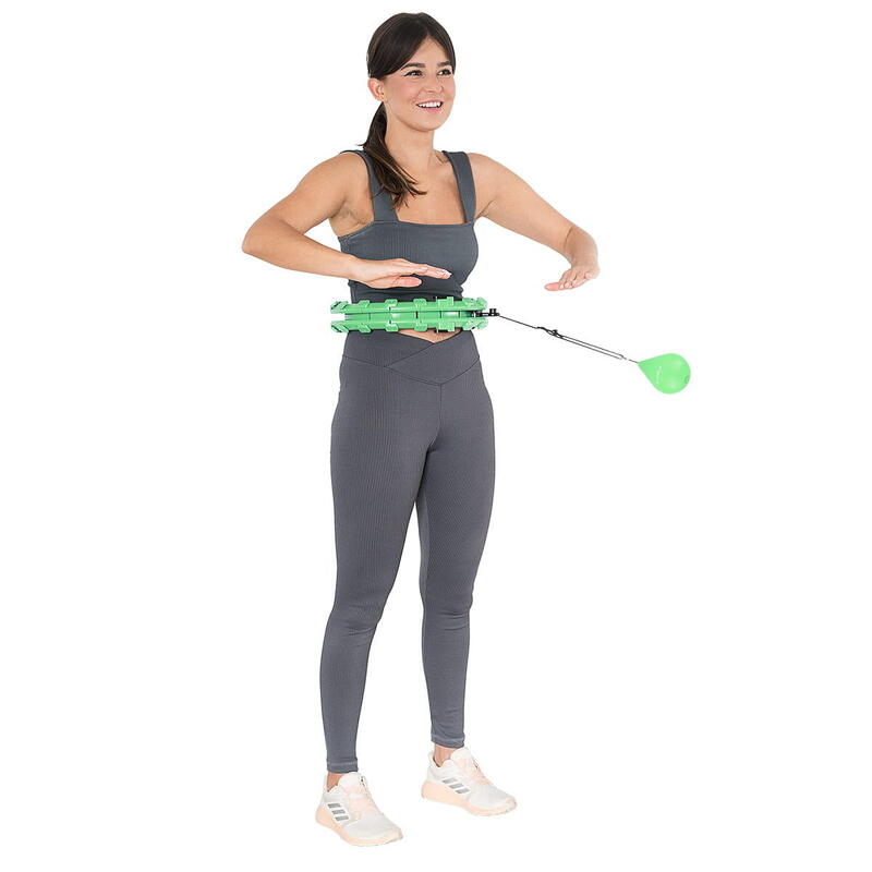 Masážní hula hoop HMS HHW12 plus size se závažím zelená
