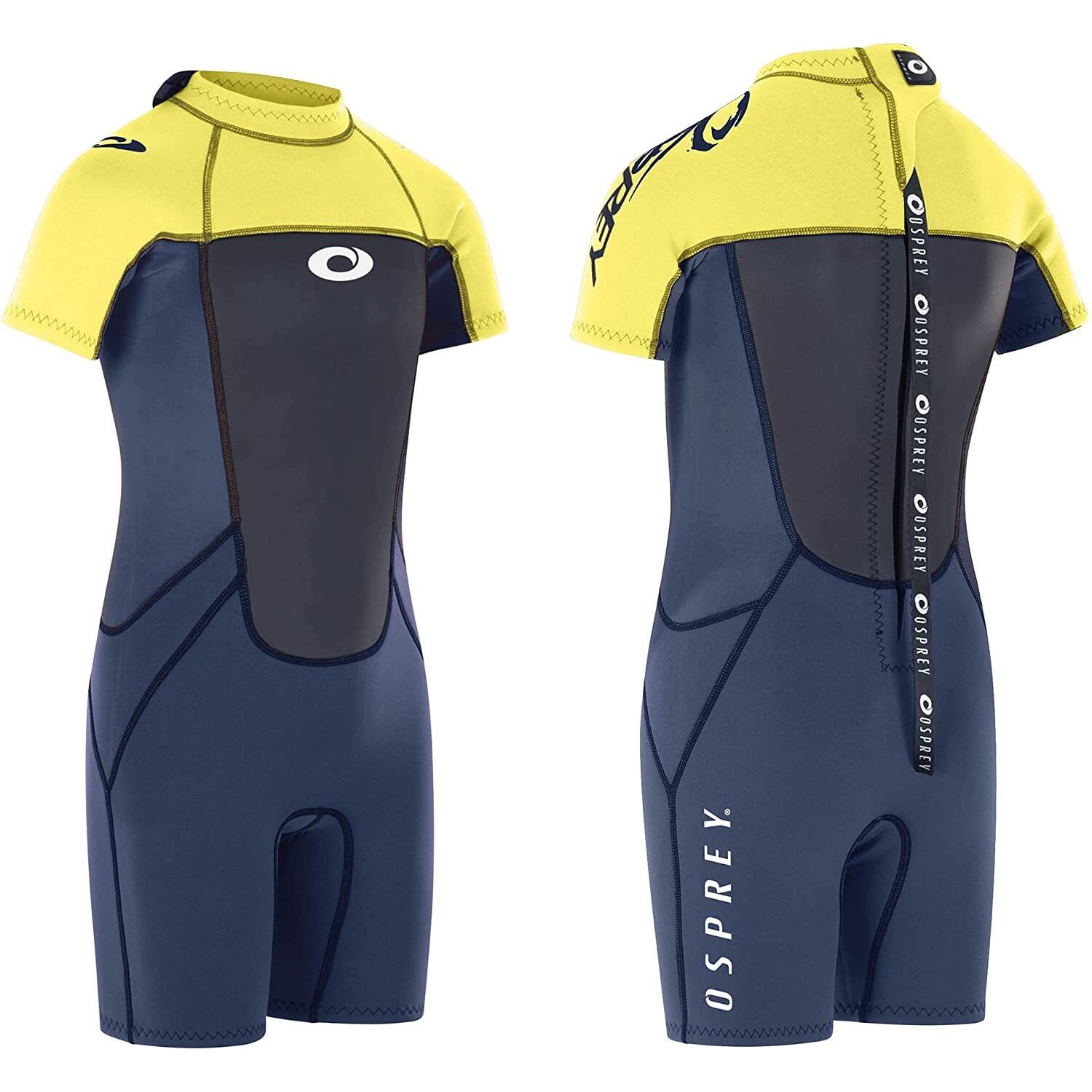 Osprey Origin Kids Neon Yellow Wetsuit - Size M 1/6
