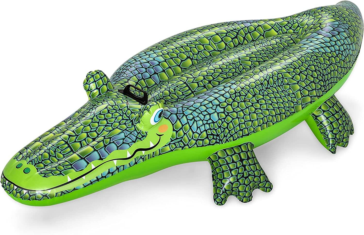 Bestway Buddy the Crocodile Pool Float, Kids Inflatable Ride-On with Handles 2/8