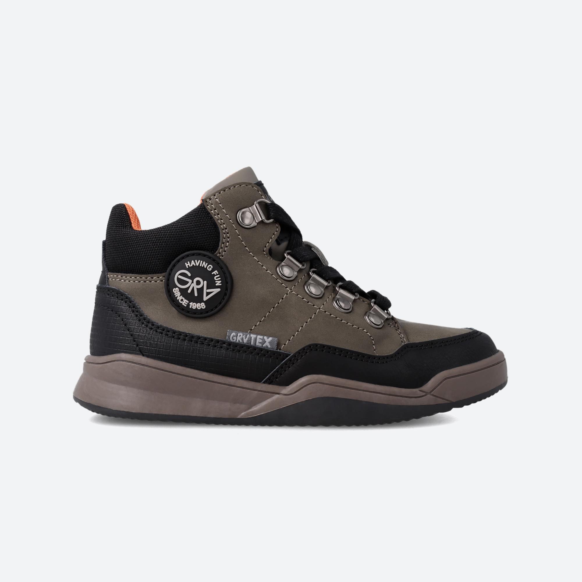 Botins de Trilha de Menino Garvalin 231630A em Caqui com Fecho de Correr
