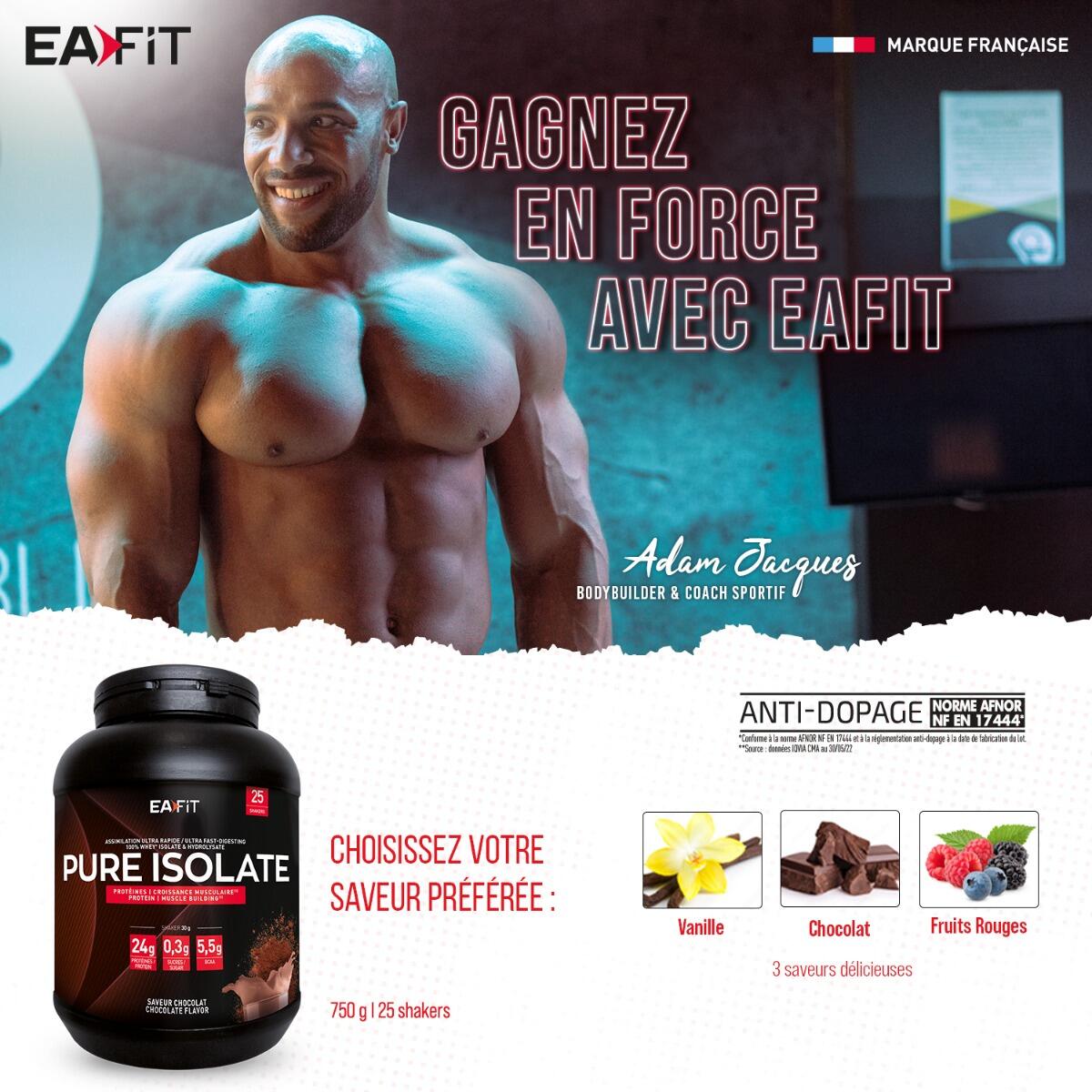 Pure Whey Isolate Vanille EAFit - pot de 750g 4/6