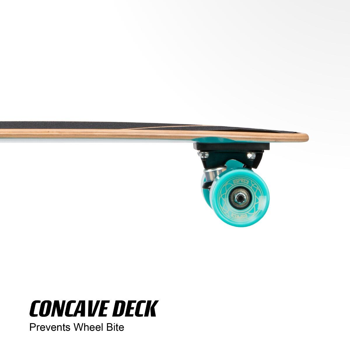 Osprey Complete Longboard, Twin Top Maple Concave Deck Helix 4/4