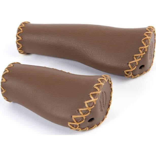 Velo - Velo Leather Ergo 92 135 Mm Poignée De Vélo Brun Foncé - Cintre - Marron - Taille Unique - Decathlon