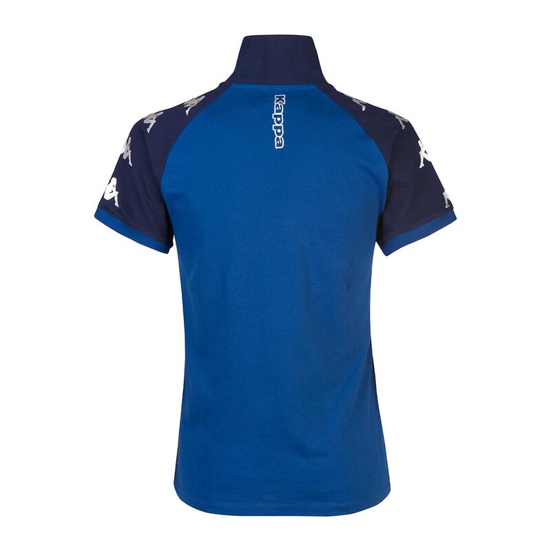 kappa polo maniche corte da uomo in cotone blu da calcio