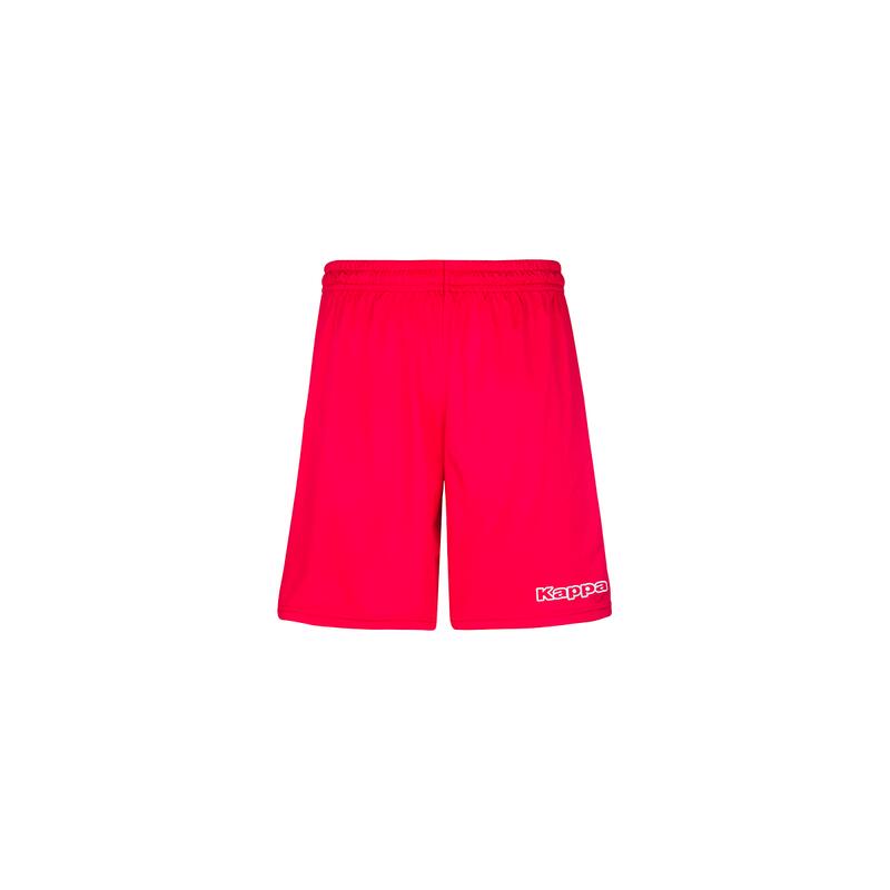 kappa pantaloncini da uomo in poliestere rosso da calcio