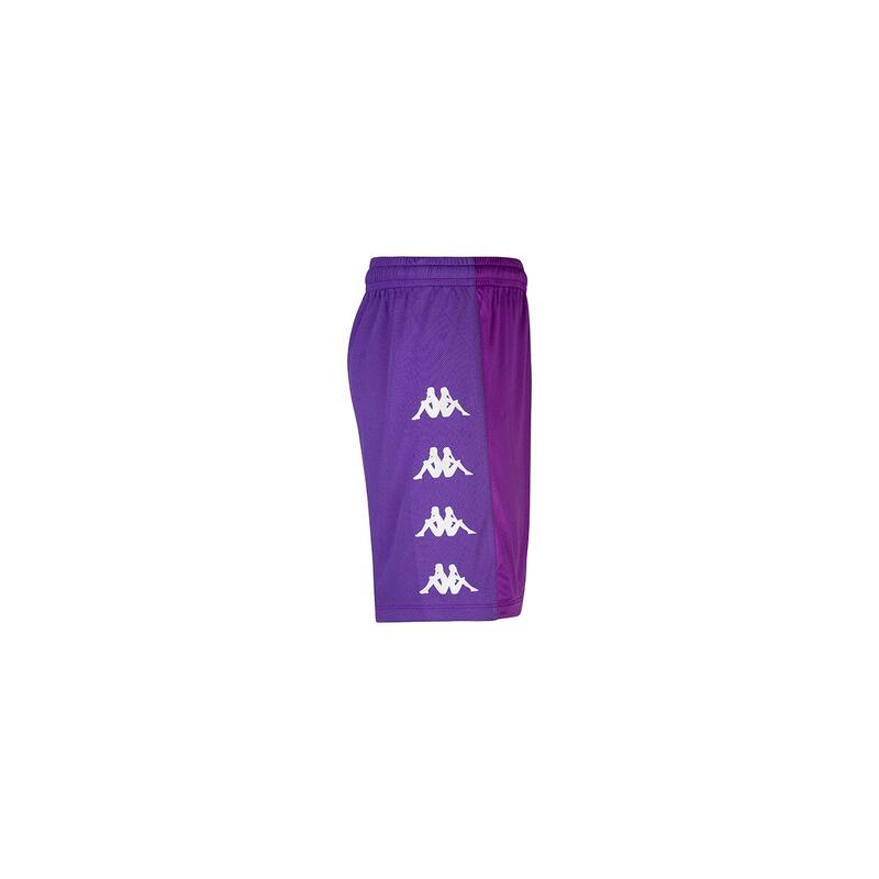 kappa pantaloncini da bambino in poliestere viola da calcio .