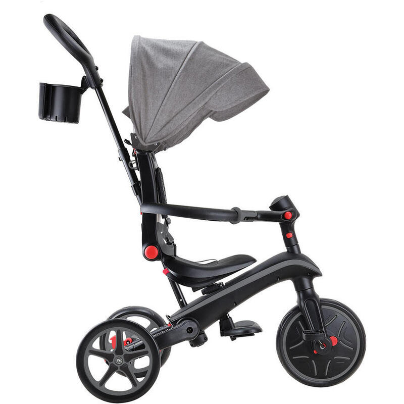 Tricycle EXPLORER 4-en-1 Évolutif & Pliable - Gris