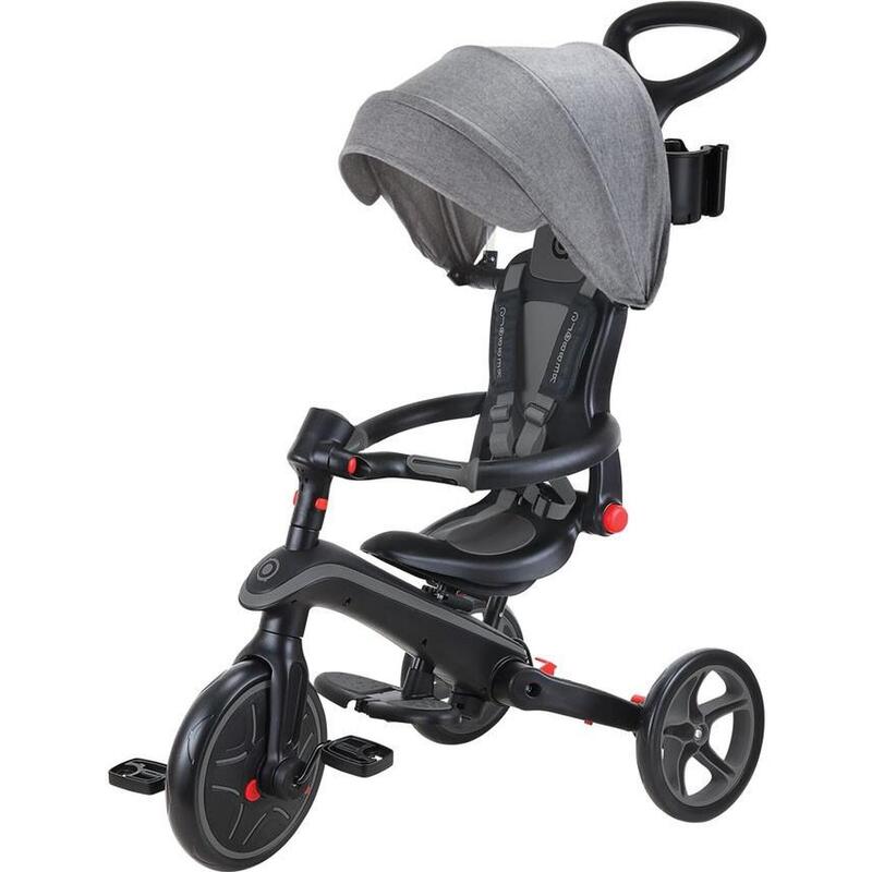 Tricycle EXPLORER 4-en-1 Évolutif & Pliable - Gris