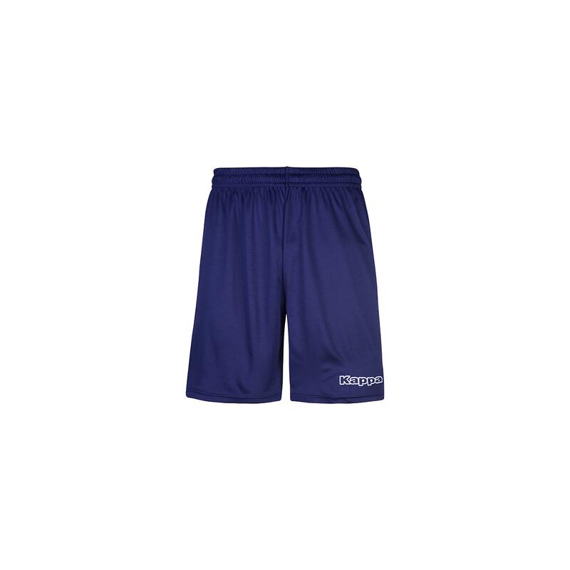 kappa pantaloncini da bambino in poliestere blu da calcio .