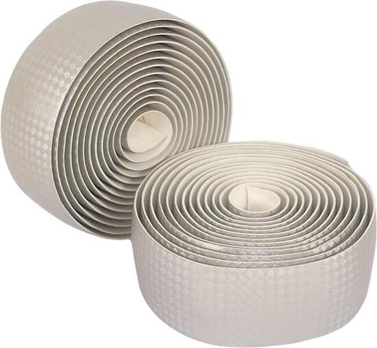 Nastro manubrio effetto carbonio Edge bianco 2 pezzi (190 cm).