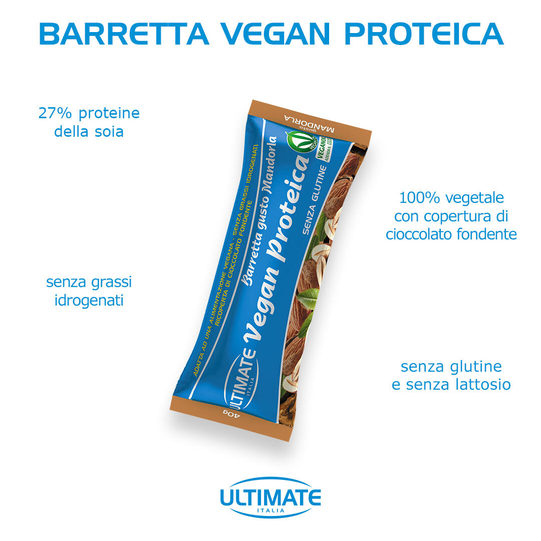 Integratore alimentare - BARRETTA VEGAN PROTEICA MANDORLA - 40g 4/5