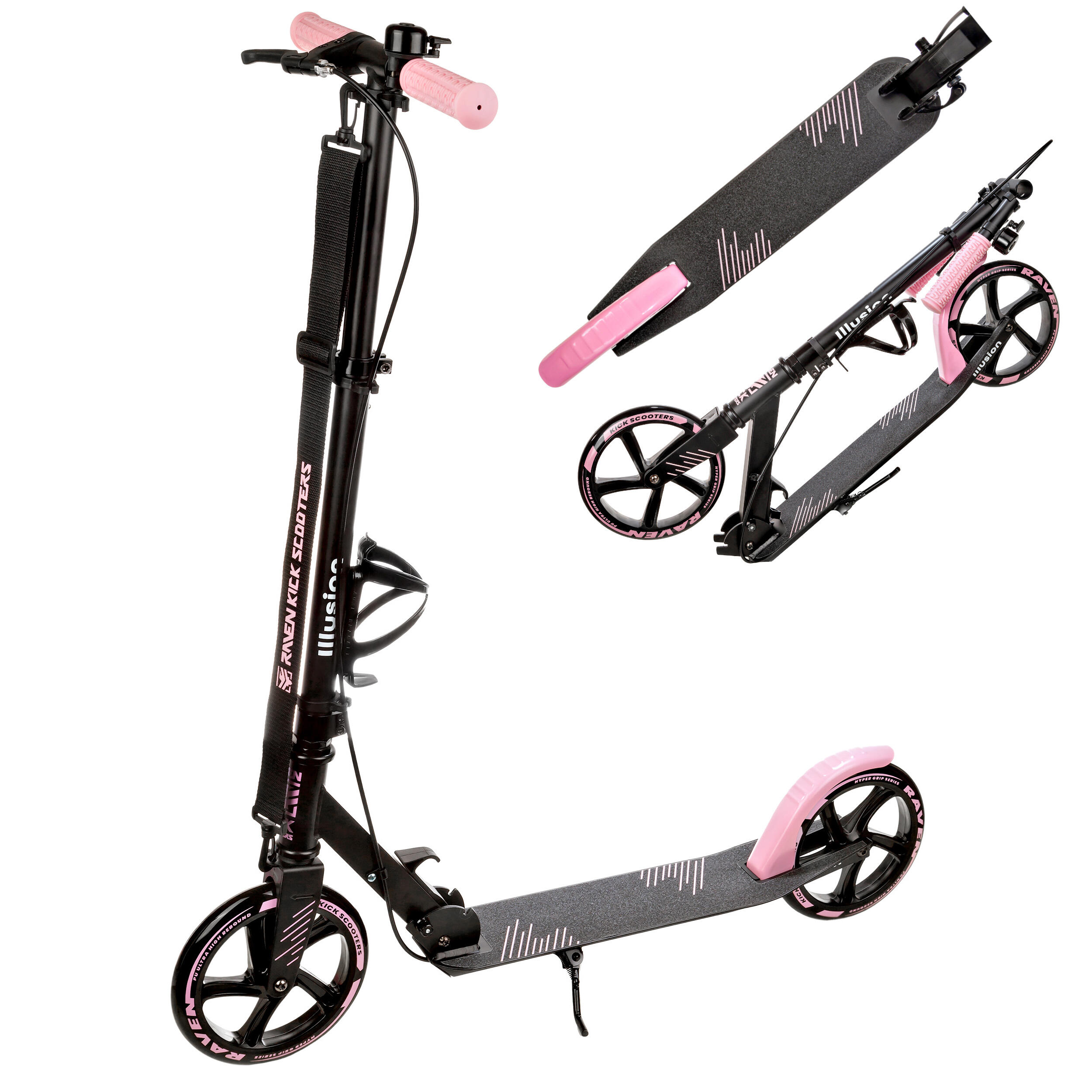 RAVEN Trotinete Raven Illusion 200mm com travão, campainha e suporte para garrafas