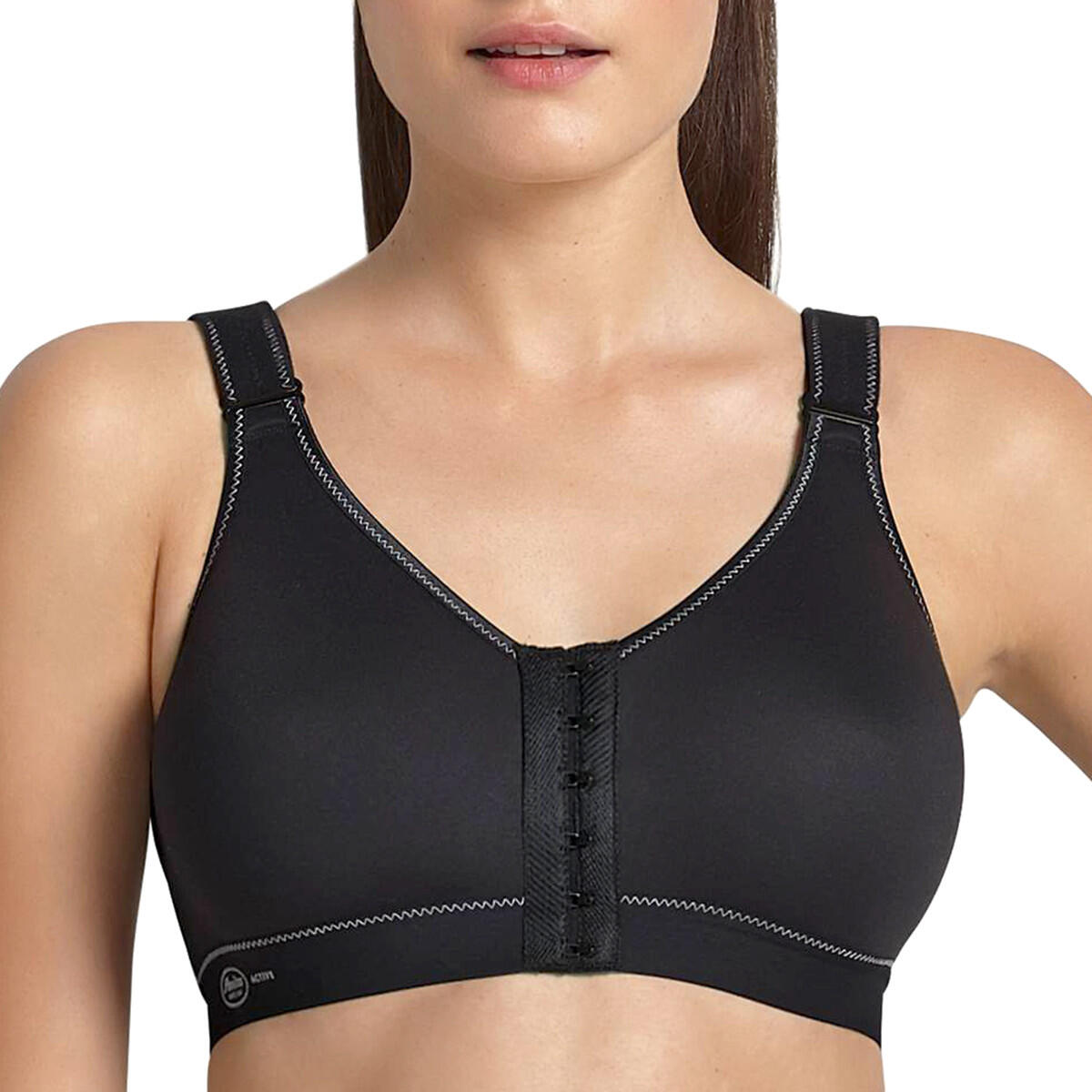 Sujetador deportivo con abertura frontal Decathlon