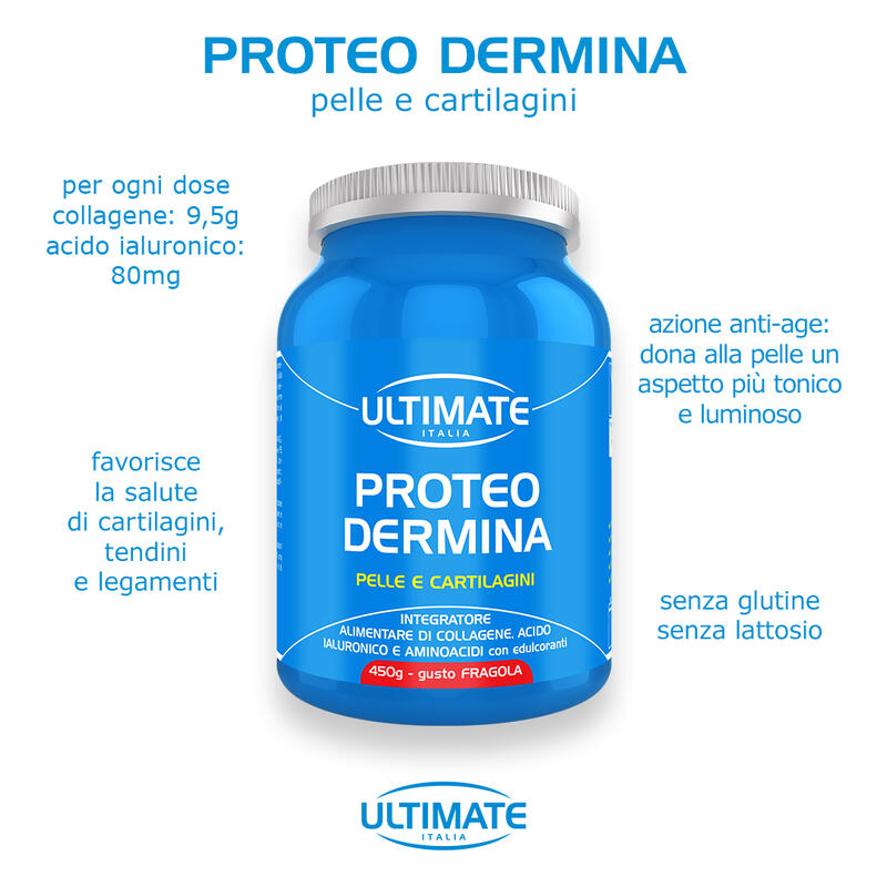 Integratore alimentare - PROTEO DERMINA FRAGOLA - 450g