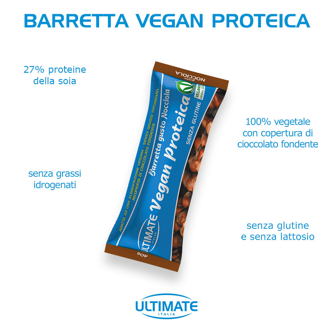 Integratore alimentare - VEGAN PROTEIN BAR NOCCIOLA - 40g 4/6