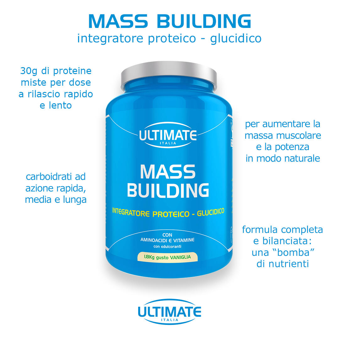 Integratore alimentare - MASS BUILDING VANIGLIA - 1,8 Kg 6/7