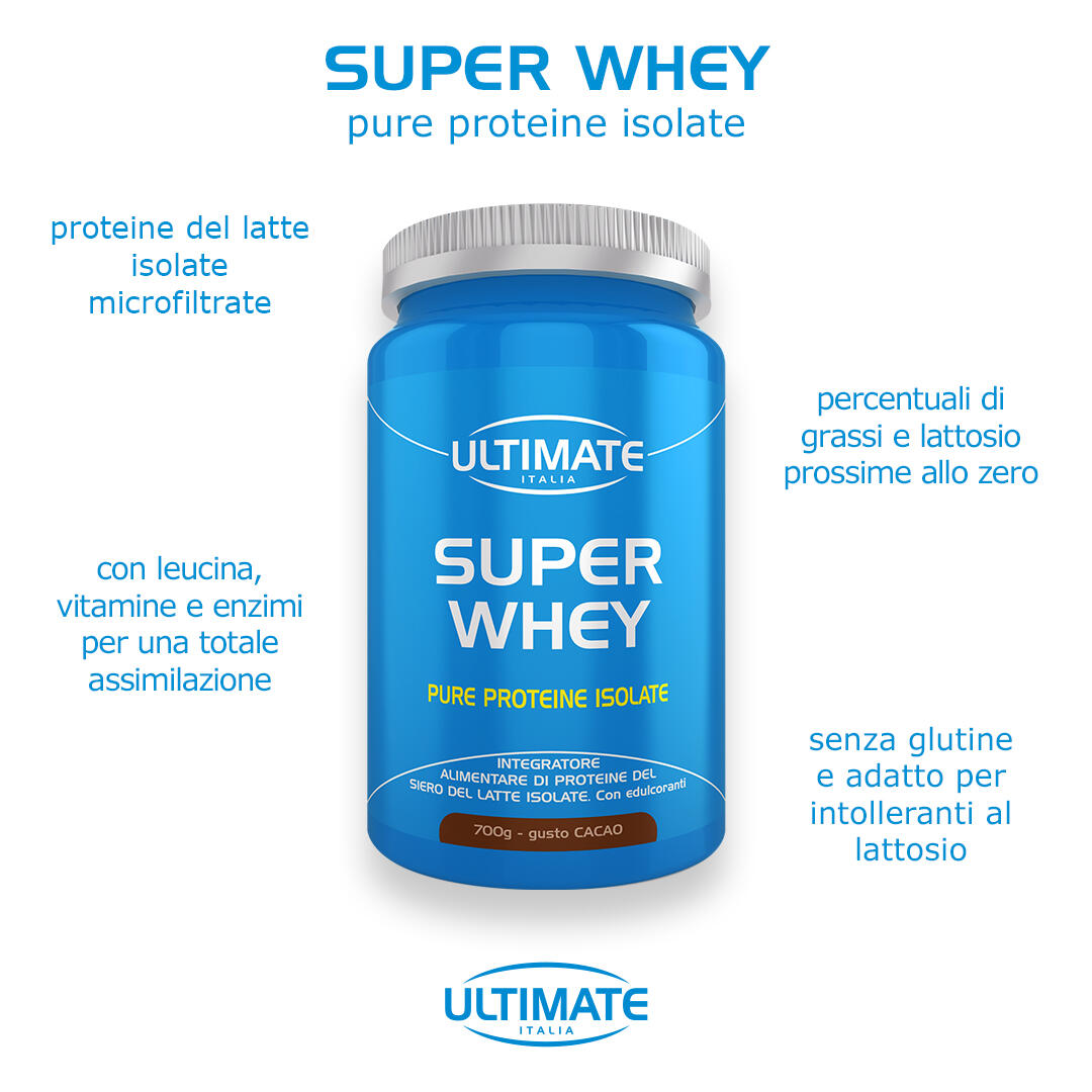 Integratore alimentare - SUPER WHEY CACAO - 700g 6/7
