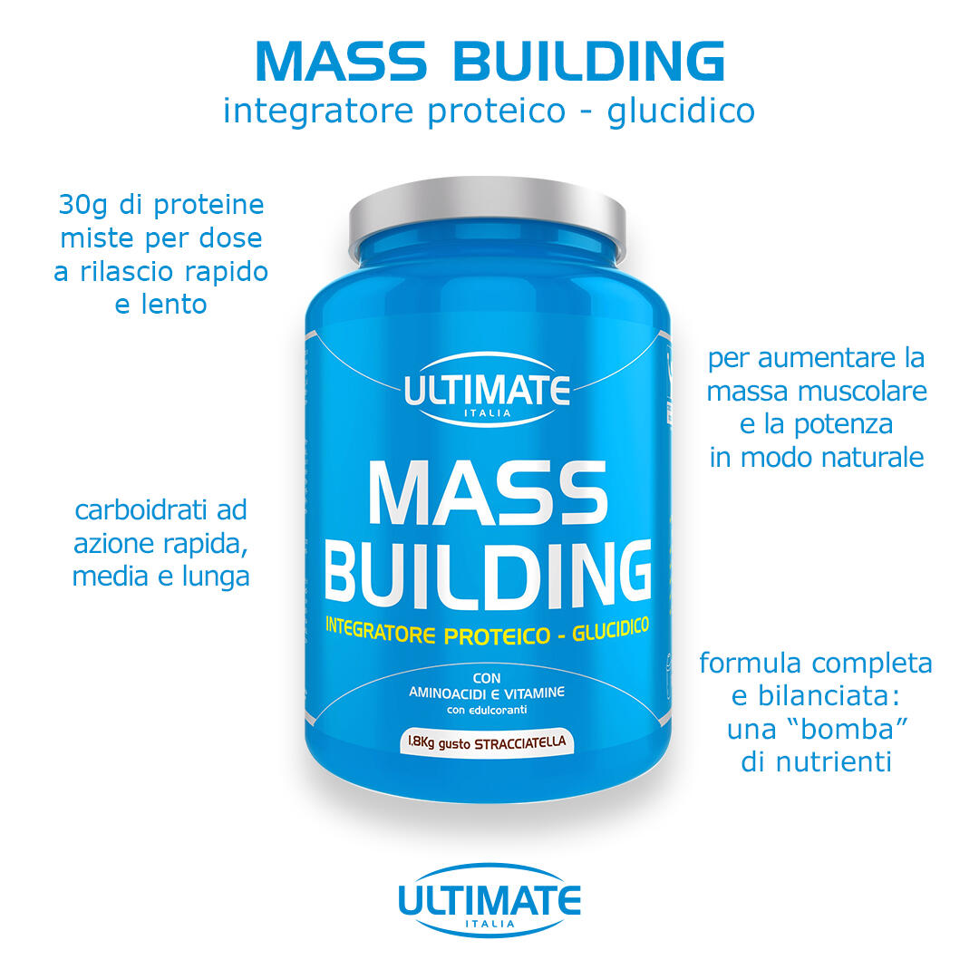 Integratore alimentare - MASS BUILDING STRACCIATELLA - 1,8 Kg 6/7