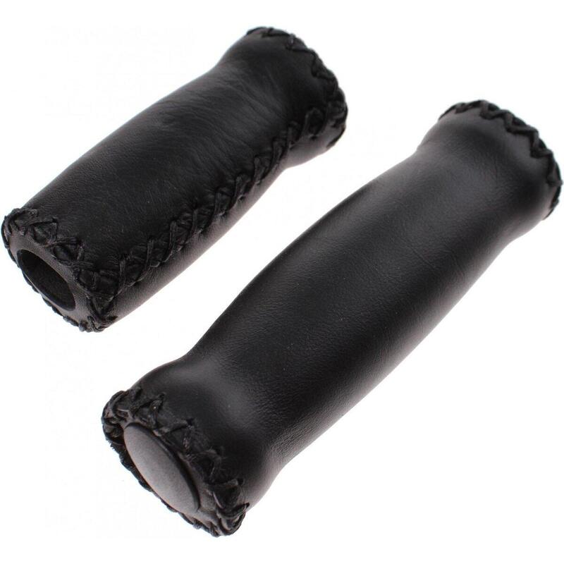 Grips Cuir 92/127Mm Noir (Paire)