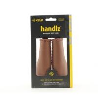 Grips de guidon Velo Ergo en cuir 135 135 mm brun foncé 2/3