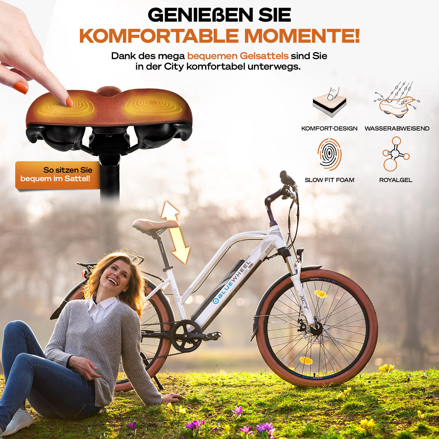 BXB85, 26", innovatives City E-Bike, bis 150 km, Shimano 7 Gänge + 25 km/h 7/8