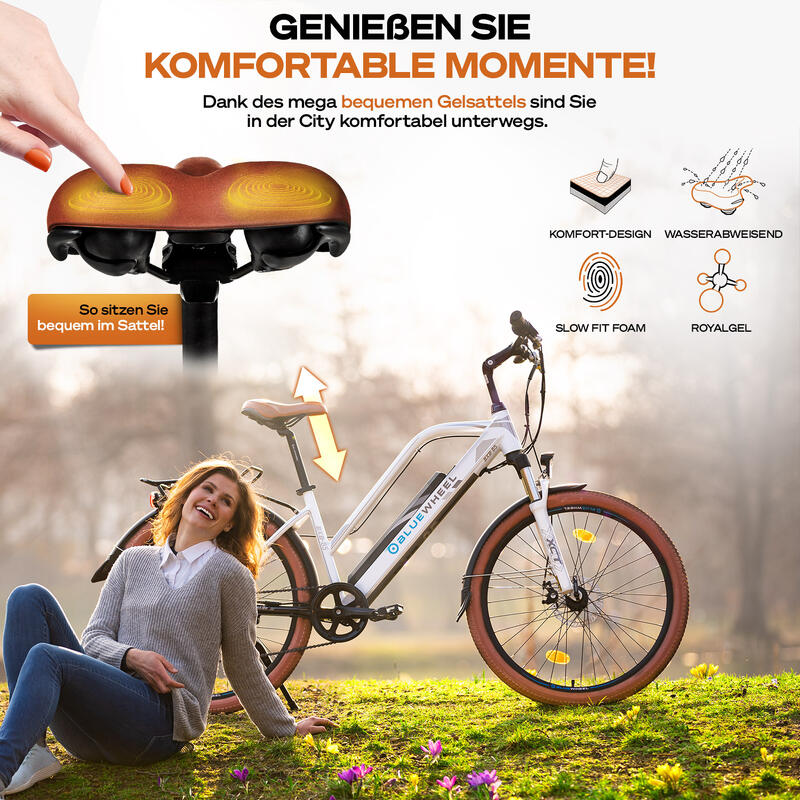 Bluewheel E-bike BXB85 | 250W motor tot 25 km/u | Shimano 7-versnellingen