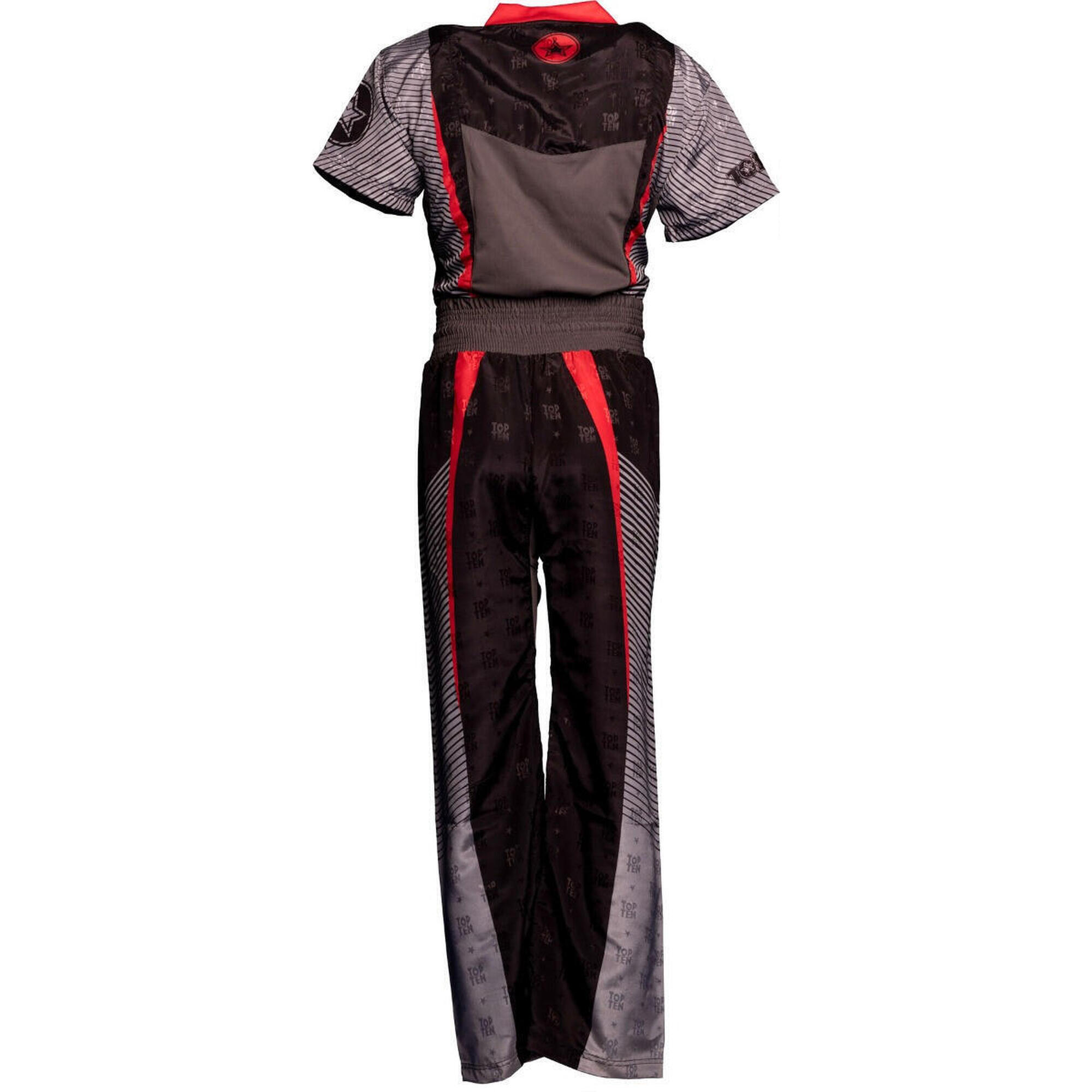Uniforma kickboxing Big Star, Top Ten, Negru-Rosu, 170 cm