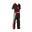 Uniforma Kickboxing „Star”, aprobat WAKO, Top Ten, Negru-Rosu, 180 cm
