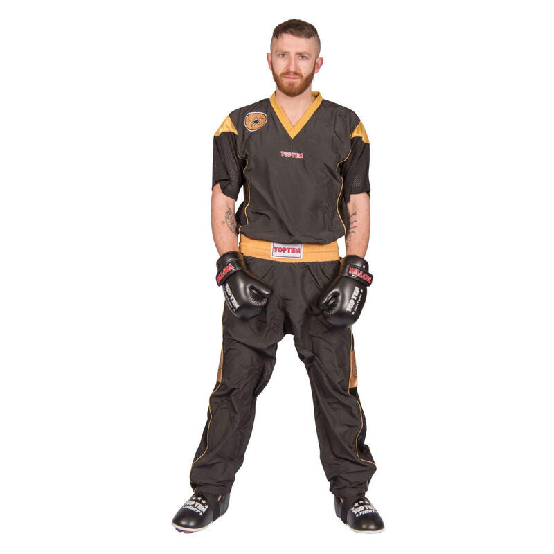 Uniformă Kickboxing „Star Edition”, aprobat WAKO, Top Ten, Negru-Galben, 190 cm