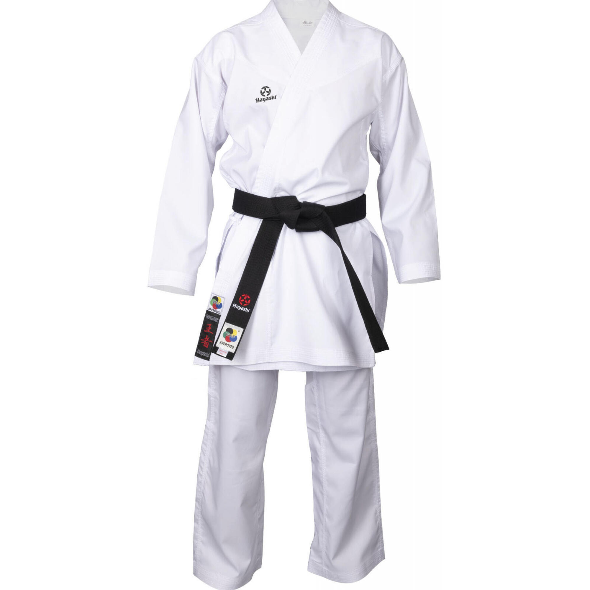 Karate-Gi "Champion Flexz", aprobat WKF, Hayashi, Alb, 180cm