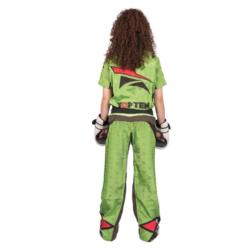 Uniformă Kickboxing „Future”, aprobat WAKO, Top Ten, verde, 170CM