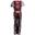Uniforma kickboxing Big Star, Top Ten, Negru-Rosu, 130 cm