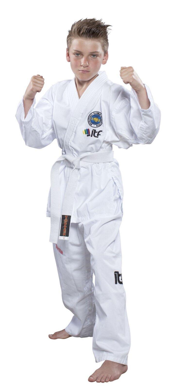 Dobok De-Luxe, aprobat ITF, Top Ten, Alb, 120 cm