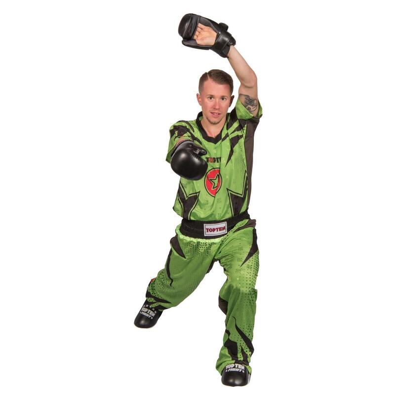 Uniformă Kickboxing „Future”, aprobat WAKO, Top Ten, verde, 170CM