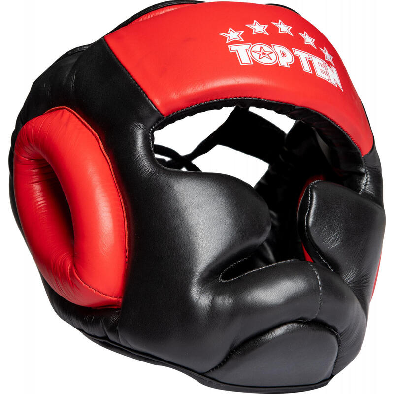 Casca pentru sparring, Top Ten, Negru cu Rosu, marime S, M