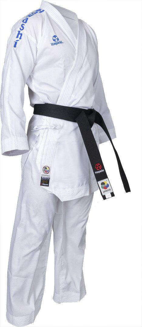 Karate Gi “Air Deluxe”, aprobat WKF, Hayashi, Alb-Albastru, 165 cm