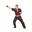 Uniforma Kickboxing „Star Edition”, aprobat WAKO, Top Ten, Negru-Rosu, 130 cm