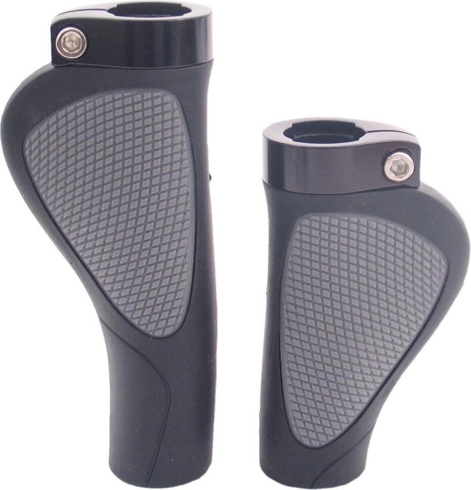 Chwyty Ergocity Plus Z Pierścieniem Blokującym - 136/95 Mm - Czarny / Szary