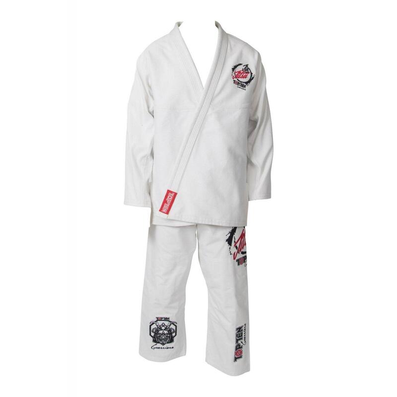 Costum de Jiu Jitsu (BJJ) "Guerriero", Top Ten, Alb, 160cm