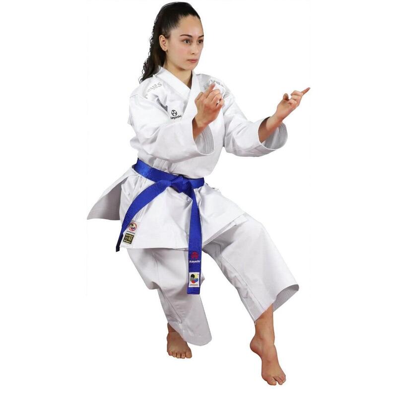 Krate Gi "Bunkai" aprobat WKF, Hayasi, alb, 200cm