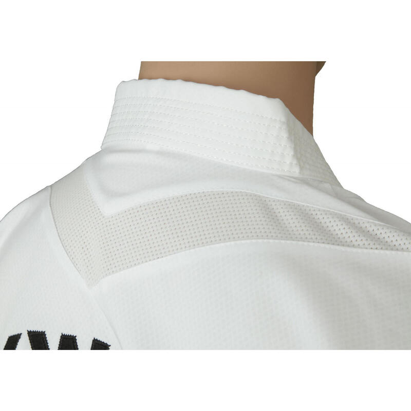 Dobok Instructor, Premium Gold, aprobat ITF, Top Ten, Alb, 4-6 Dan, 170 cm