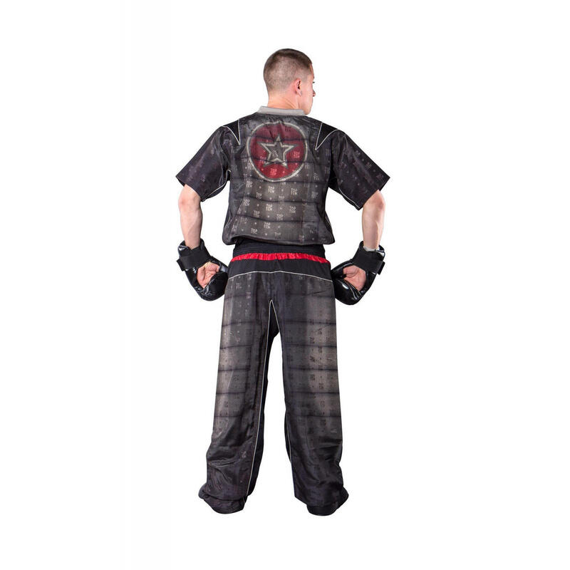 Uniformă Kickboxing "Snake" aprobat WAKO, Top Ten, Negru-Argintiu, 190cm