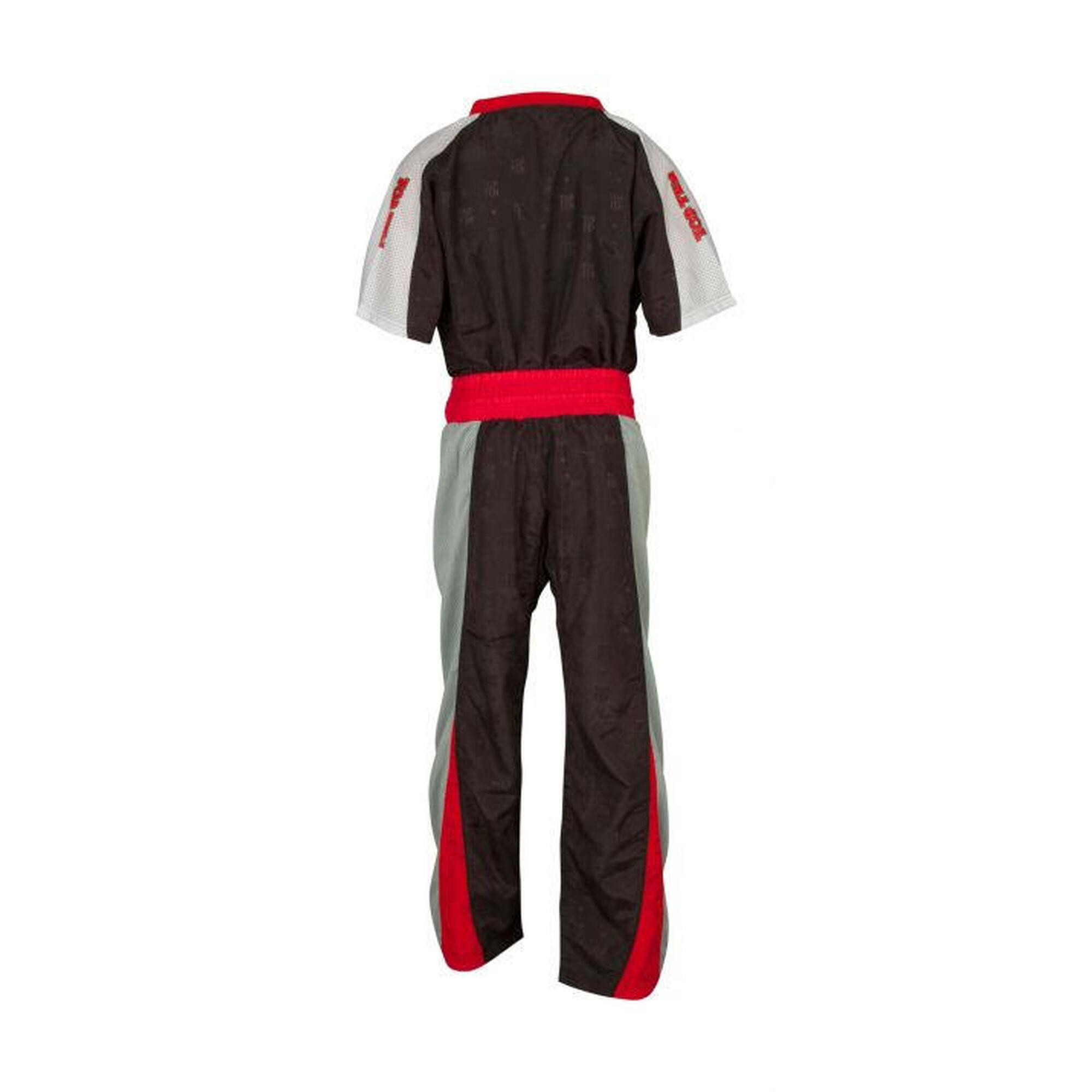 Uniforma Kickboxing „Star”, aprobat WAKO, Top Ten, Negru-Rosu, 200 cm