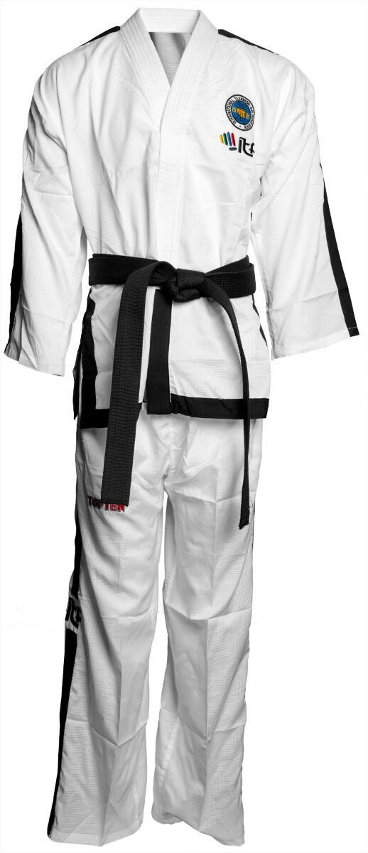 Dobok Master Instructor Air Deluxe, aprobat ITF, Top Ten, Alb, 170 cm