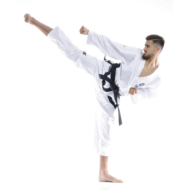 Dobok Master Premium Gold, aprobat ITF, Top Ten,Alb, 200 cm