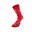 Rote, rutschfeste Fußballsocke. Perfekter Halt zwischen Fuß und Schuh.
